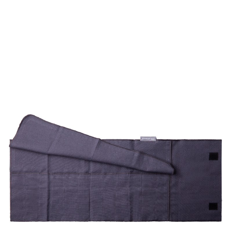 Ocelově šedý bavlněný pytlík na uskladnění příborů 52 x 26 cm - Basic Ambiente