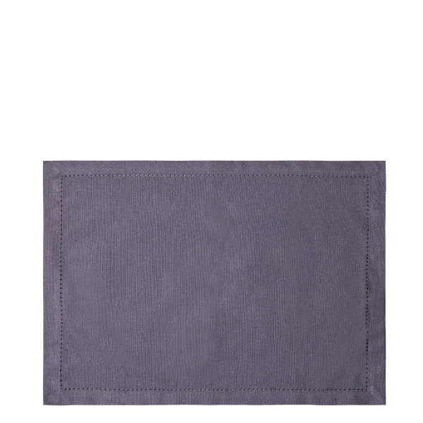 Ocelově šedé bavlněné prostírání 32 x 48 cm 2 ks – Basic Ambiente