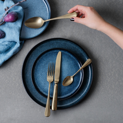 Příborová sada 30 ks - Baguette Vintage PVD Champagne Stone Wash