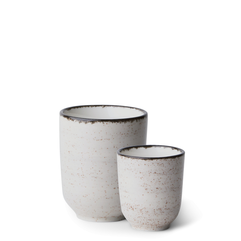 Porcelánová sada 8 ks - Gaya Atelier šedé stříkance