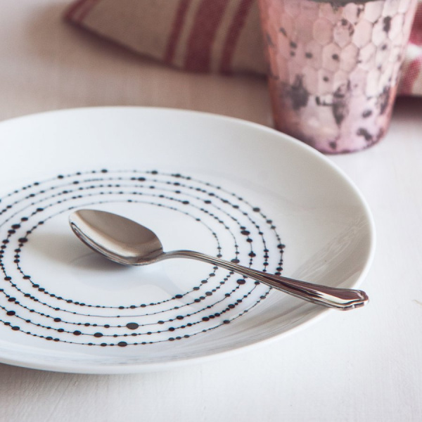 Dezertní talíř 20,5 cm set 4 ks - Basic Dots