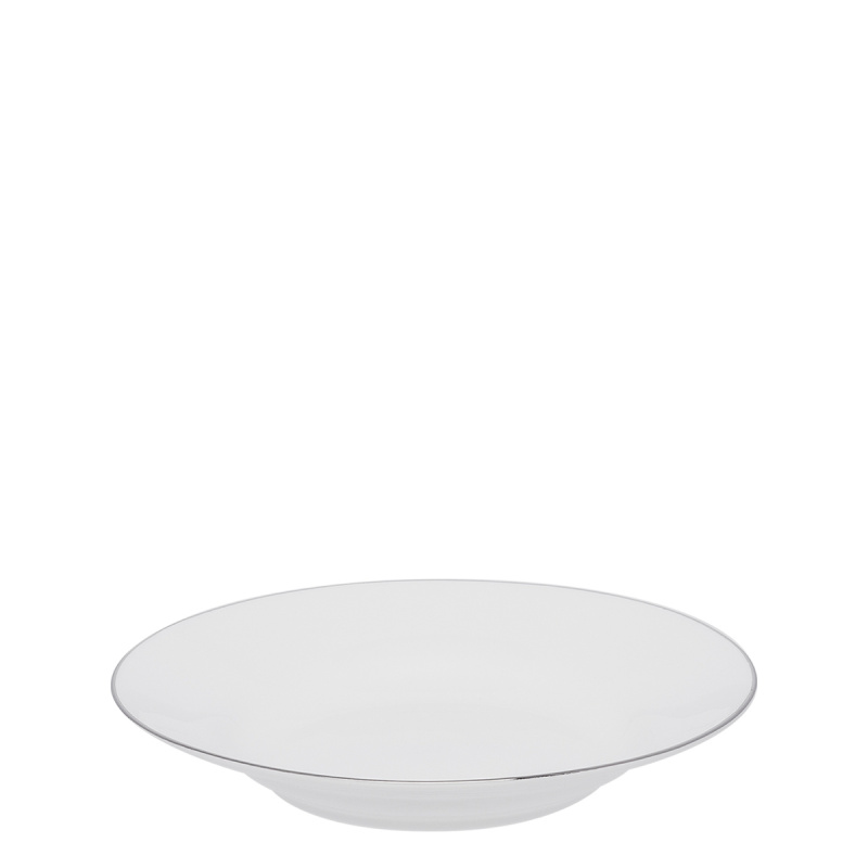 Hluboký talíř 23 cm s platinovým okrajem - Premium Platinum Line