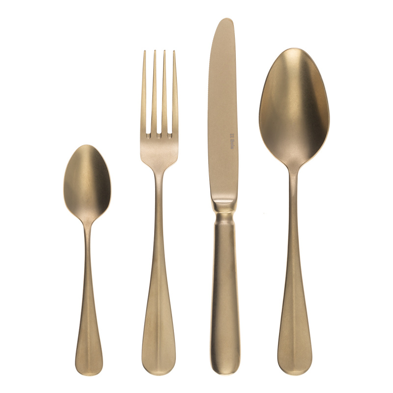 Příborová sada 30 ks - Baguette Vintage PVD Champagne Stone Wash