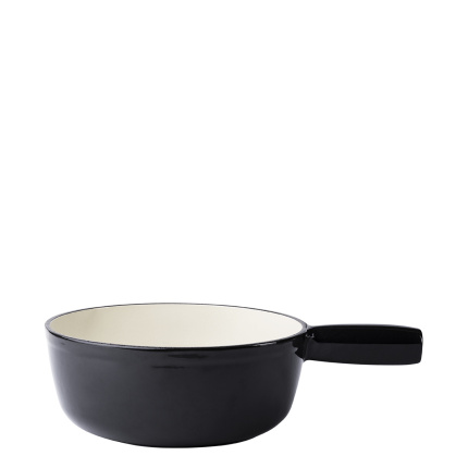 Litinový fondue hrnec smaltovaný černý ø 22 cm - Jupiter Lunasol