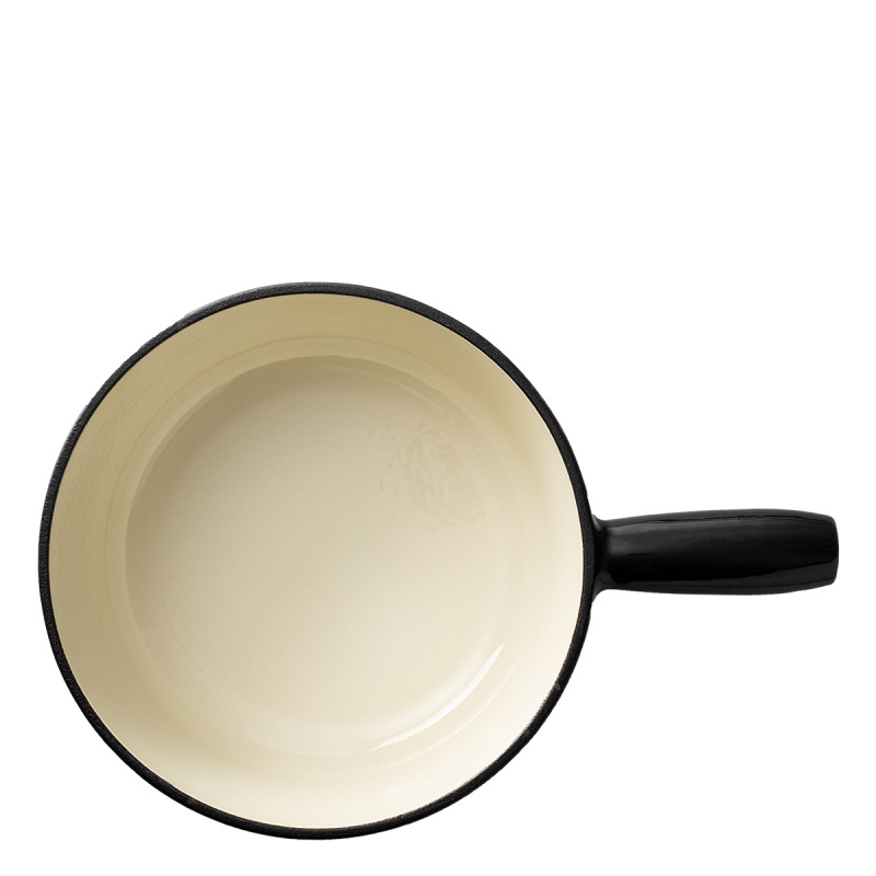 Litinový fondue hrnec smaltovaný černý ø 22 cm - Jupiter Lunasol