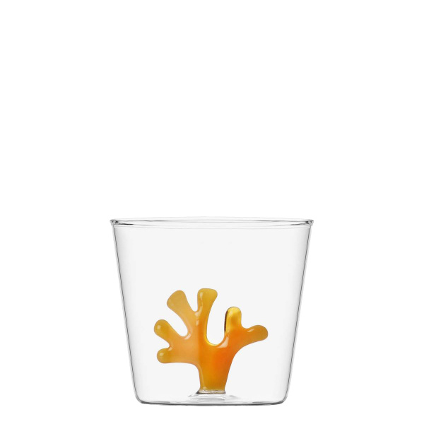 Sklenice s oranžovým korálem 350 ml