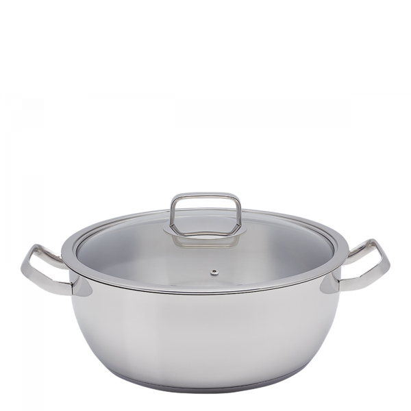Wok Merkur se skleněnou poklicí 9,6 l Master Chef Lunasol