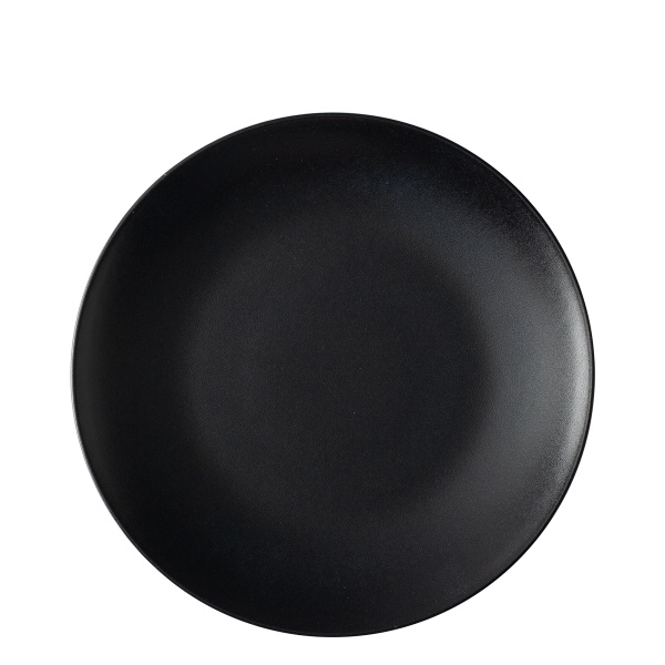 Talíř mělký 24 cm 4 ks - Basic černý matný