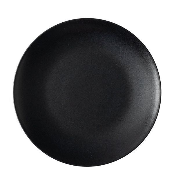 Mělký talíř 27 cm 4 ks - Basic černý matný