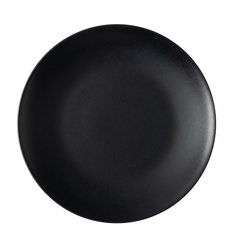 Mělký talíř 27 cm 4 ks - Basic černý matný