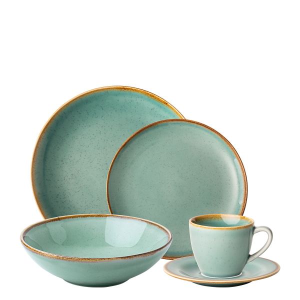Porcelánová sada 30 ks – Sand tyrkysová – Gaya