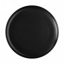 Mělký talíř Coupe černý 25 cm - Flow
