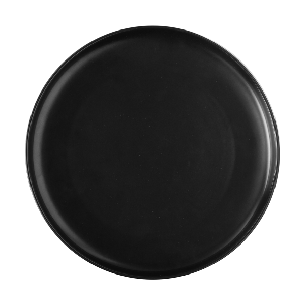 Levně Mělký talíř Coupe černý 25 cm - Flow