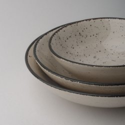 Porcelánový set 16 ks - Gaya Atelier šedé frkané