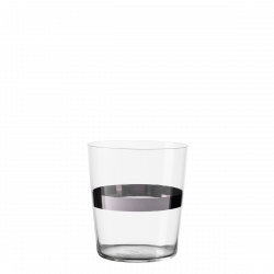Poháry Tumbler s pruhem v platinové barvě 440 ml set 6 ks – 21st Century Glas Lunasol META Glass