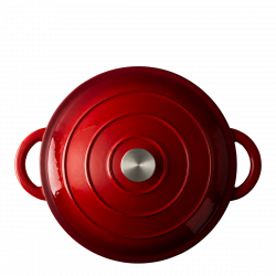 Smaltovaný litinový hrnec červený ø 28 cm - Jupiter Lunasol