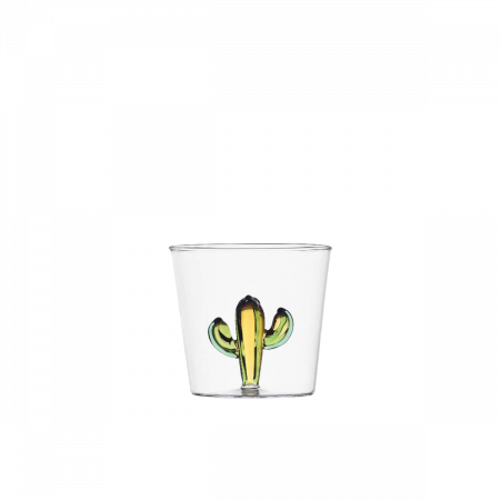 Pohár se zeleno-jantarovým kaktusem 350 ml
