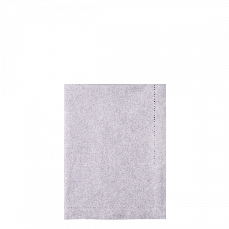 Světle šedý bavlněný běhoun na stůl 50 x 140 cm - Basic Ambiente