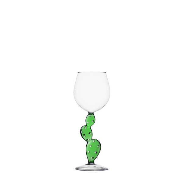 Levně Pohár na víno kaktus zelený