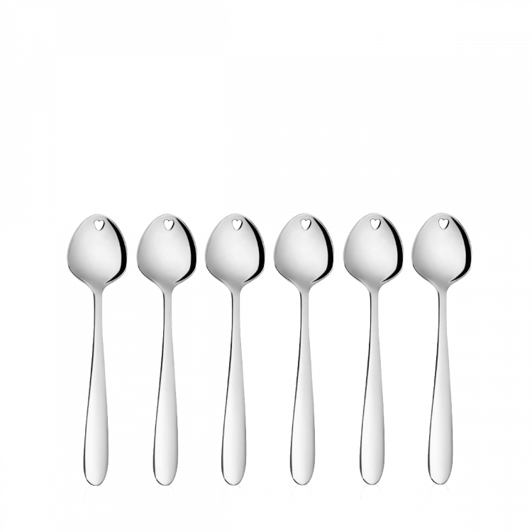 Zmrzlinové lžičky se srdíčkem 6 ks set – Love Cutlery