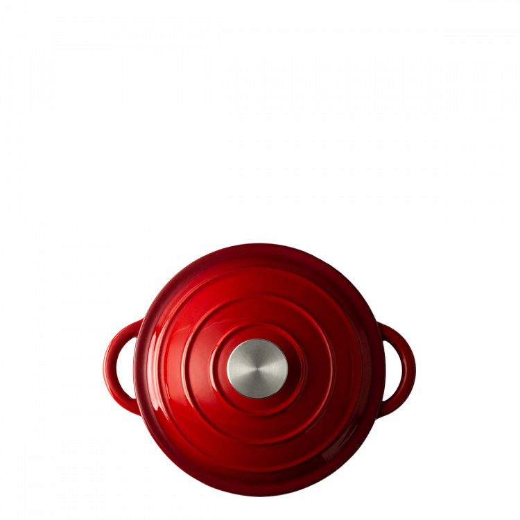 Smaltovaný litinový hrnec červený ø 20 cm - Jupiter Lunasol