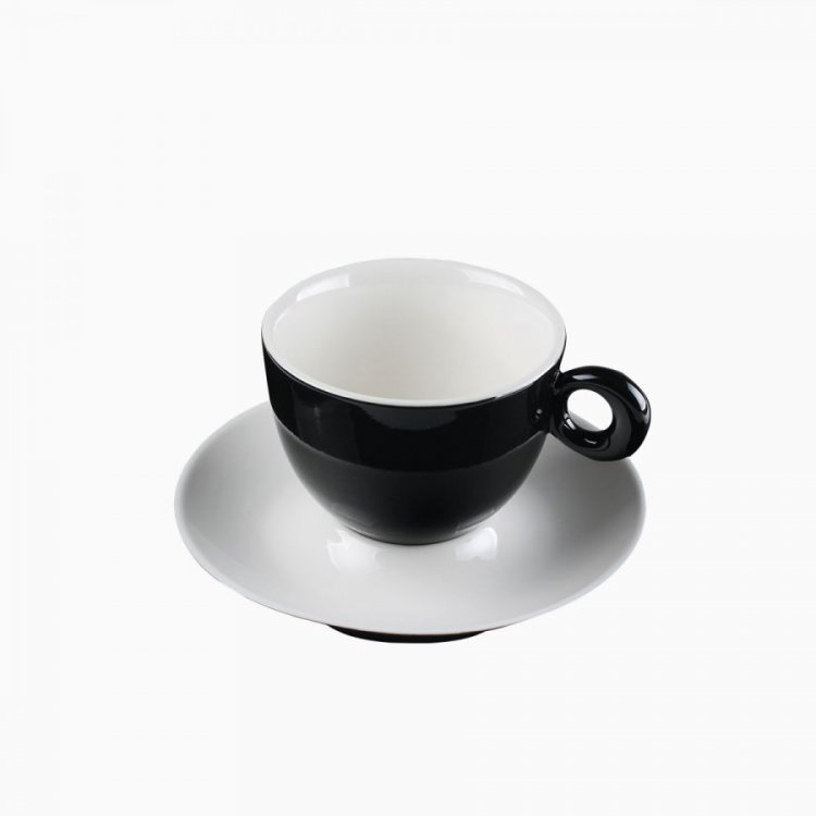Podšálek na kávu / čaj černý 15 cm - RGB