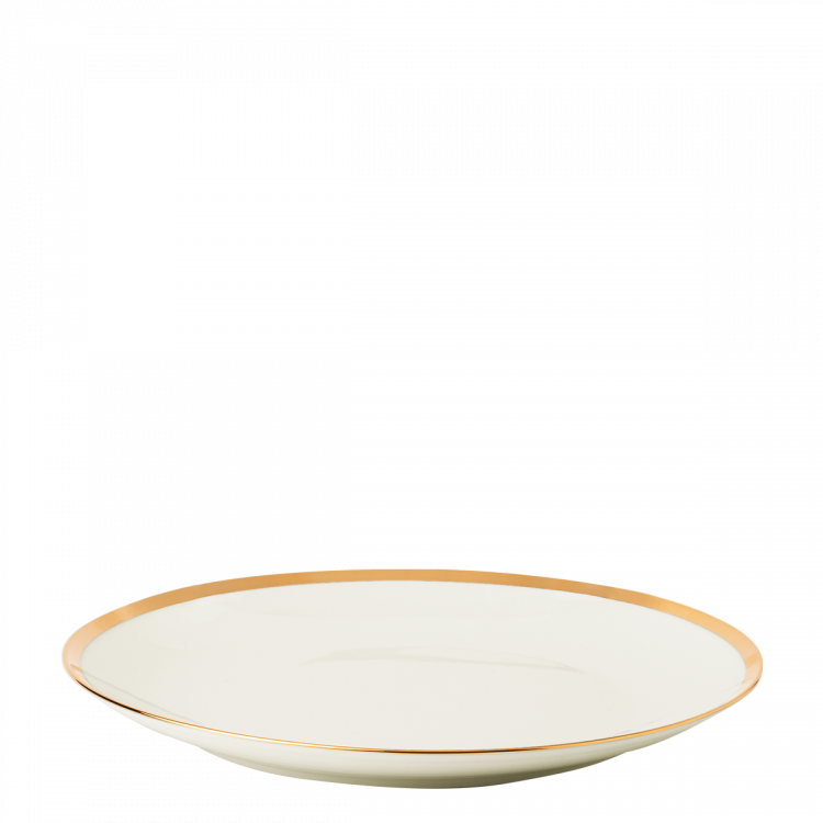Mělký talíř se zlatým lemem Coupe 27 cm set 4 ks – Flow