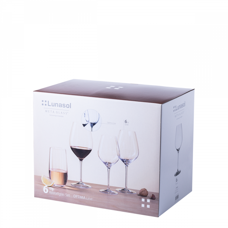 Poháry na červené víno 570 ml set 6 ks – Optima Line Glas Lunasol