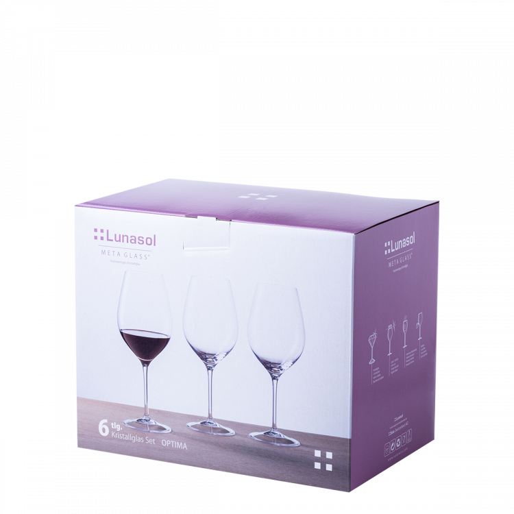 Poháry na červené víno 660 ml set 6 ks – Optima Glas Lunasol