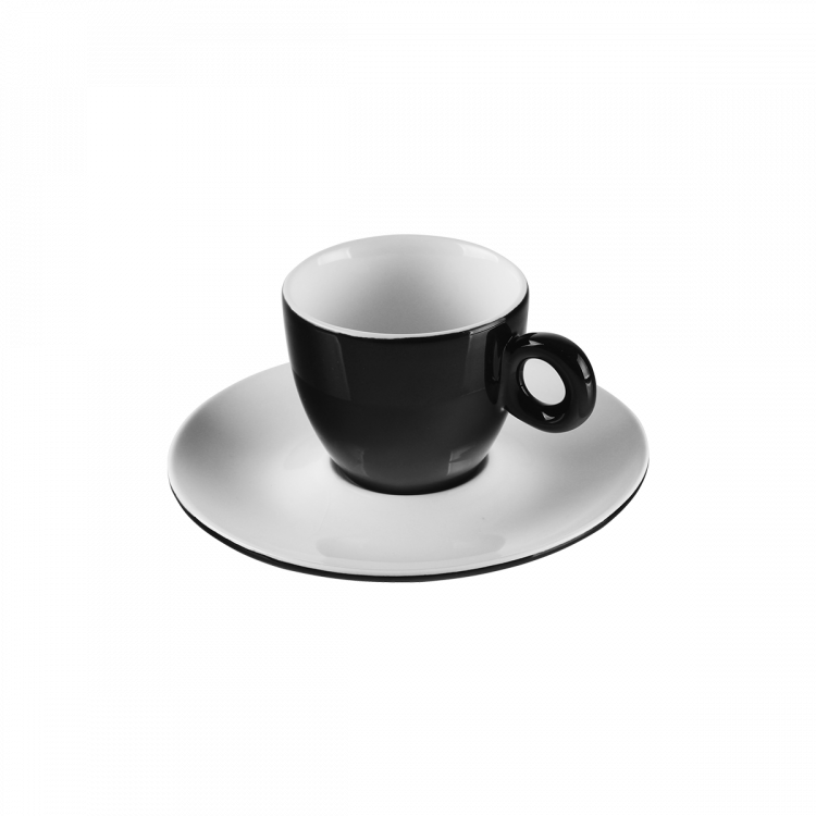 Podšálek na espresso černý 12,5 cm - RGB