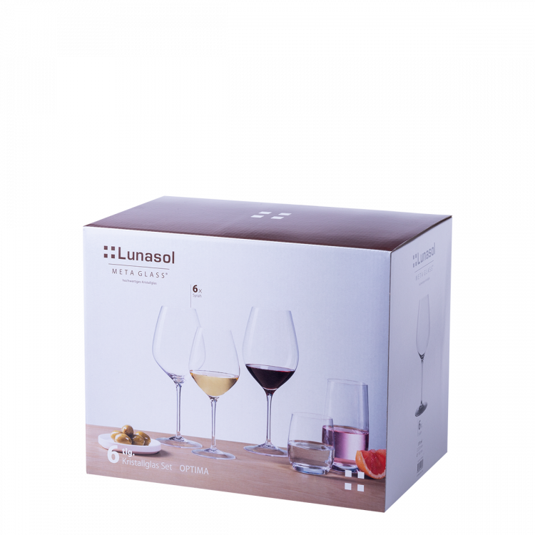 Poháry na červené víno 570 ml set 6 ks – Optima Glas Lunasol