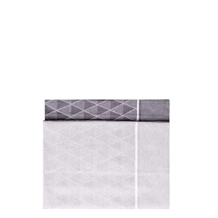 Ocelově šedé kuchyňské utěrky 50 x 70 cm, 2 kusy - Basic Ambiente