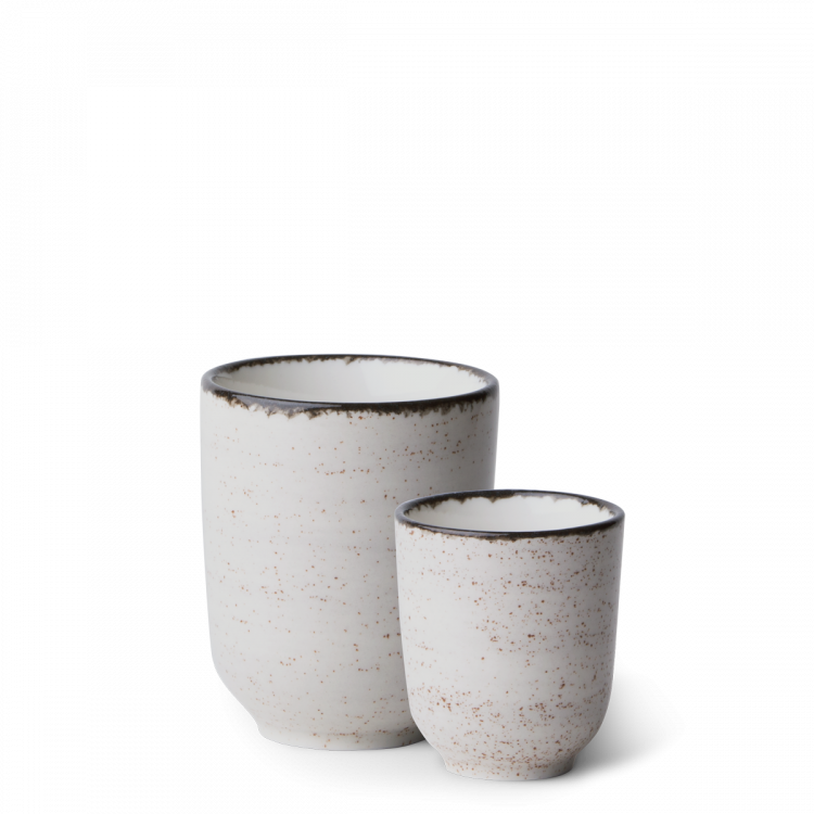 Lunasol - Porcelánový set 8 ks - Gaya Atelier šedé frkané (453097)