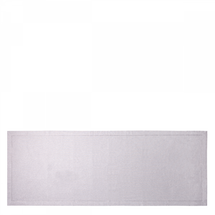 Světle šedý bavlněný běhoun na stůl 50 x 140 cm - Basic Ambiente