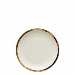 Dezertní talíř se zlatým lemem Coupe 20.5 cm set 4 ks – Flow