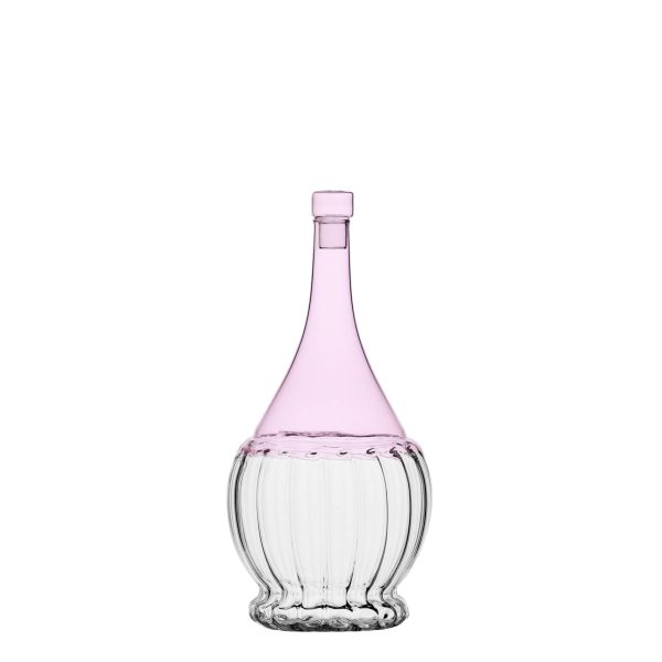 Láhev s uzávěrem růžová/průsvitná 1,1 l - Ichendorf