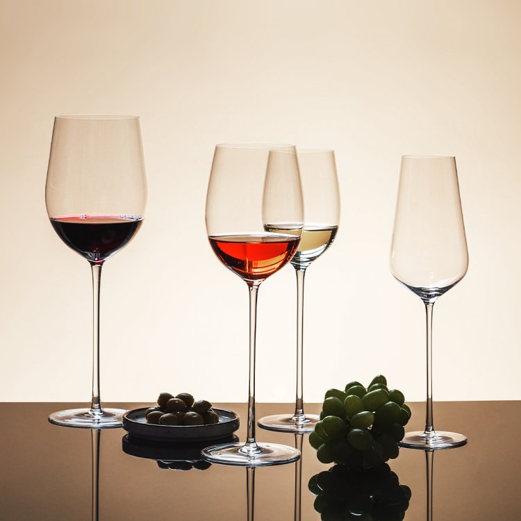 Sklenice na červené víno 450 ml set 2 ks - FLOW Glas Platinum Line