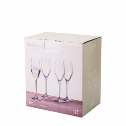 Sklenice na šampaňské 170 ml, 6 ks — Optima Line Glas Lunasol