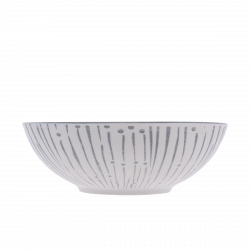 Miska na cereálie bílá / světle-šedá 17,8 cm - Basic