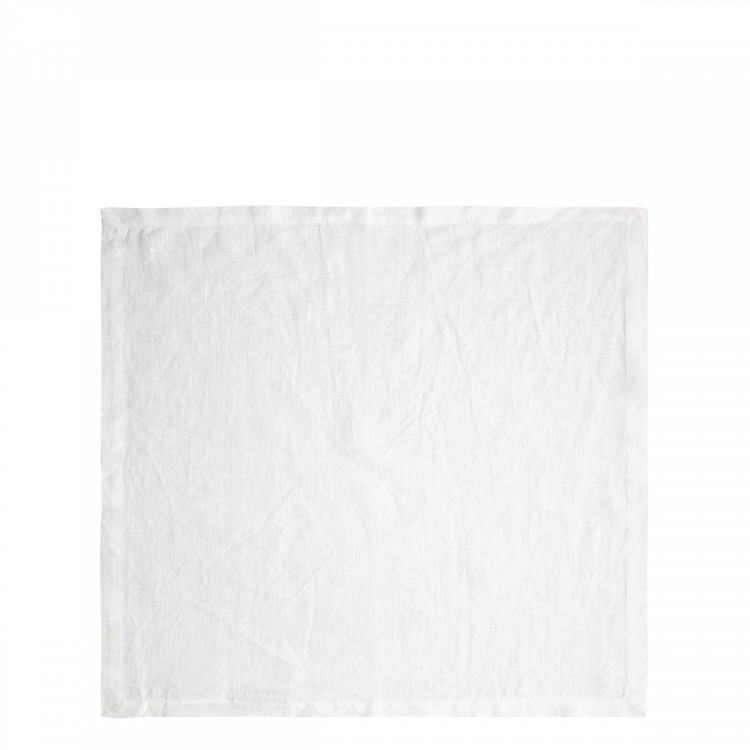 Bílé lněné ubrusy 50 x 50 cm 2 ks - Gaya Ambiente