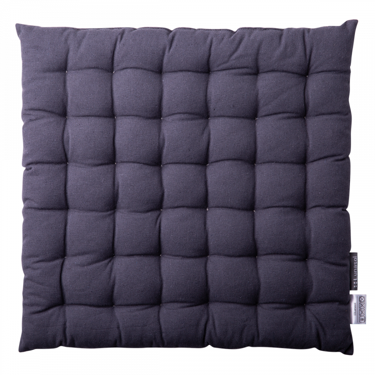 Ocelově šedý bavlněný polštářek na židli 40 x 40 x 4 cm - Basic Ambiente (596414)