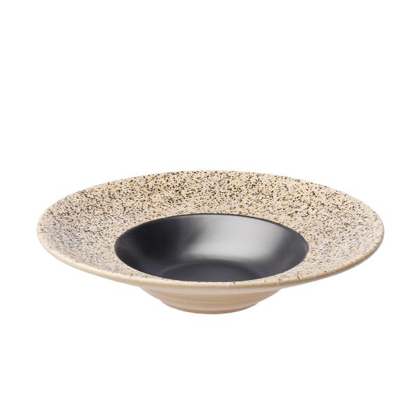 Levně Talíř na těstoviny / Gourmet 27 cm – Gaya RGB Sand černý matný