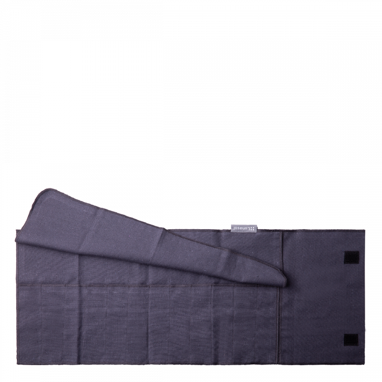Ocelově šedý bavlněný pytlík na uskladnění příborů 52 x 26 cm - Basic Ambiente