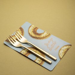 Vidlička na koláč Set 2 ks - Luxus zlatá