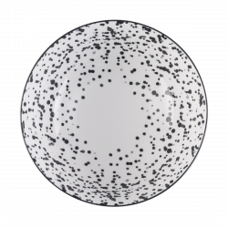 Miska na cereálie bílá / černá 17,8 cm - Basic