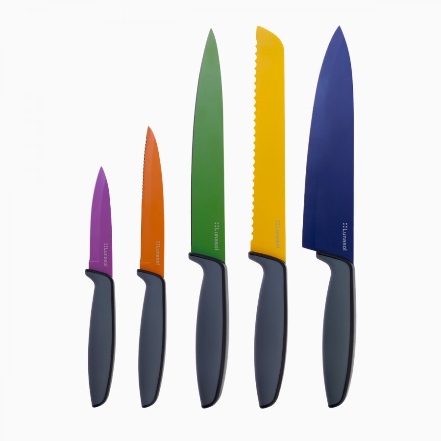 Sada nožů s barevnou čepelí 5 ks - Basic