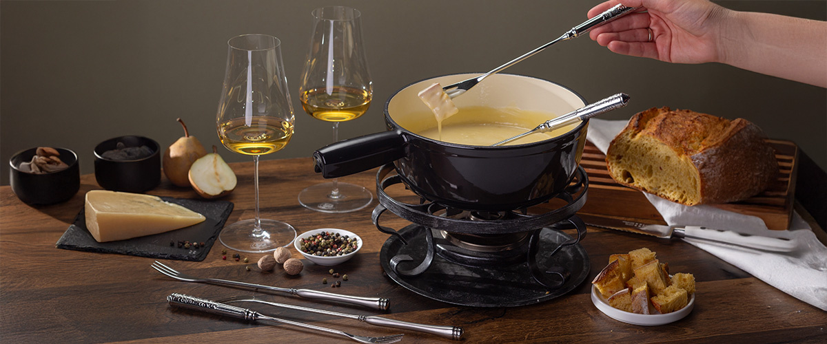 Tradiční sýrové fondue