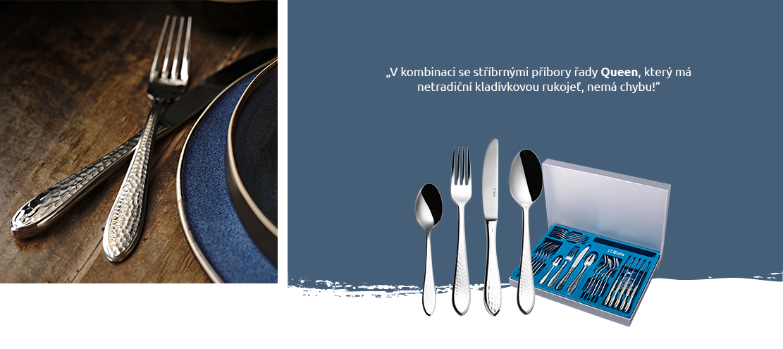 Príborový set s dutou rúčkou 24 ks – Queen
